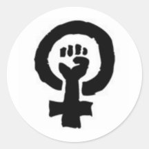 Feministiskt symbol klistermärke