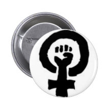 Feministiskt symbol knappar med nål