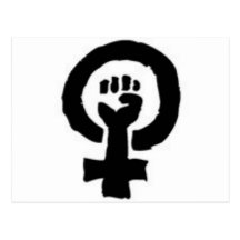 Feministiskt symbol vykort
