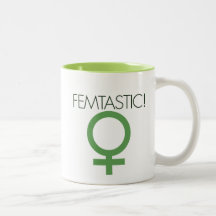 Femtastic kvinnligt symbol kaffe kopp
