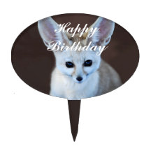 Fennec rävgrattis på födelsedagen cake toppers