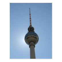 fernsehturmberlin blått vykort
