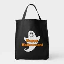 Fest för happy halloweentecknadspöken hänger lös tote bags