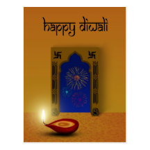 Festliga Diwali - vykort