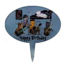 Fet kattsyltgrattis på födelsedagen cake toppers