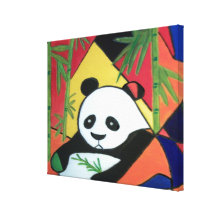 Fet Panda Canvasduk Med Gallerikvalitet