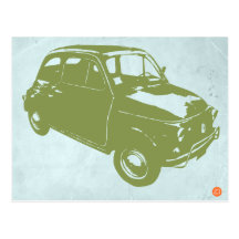 Fiat 500 vykort