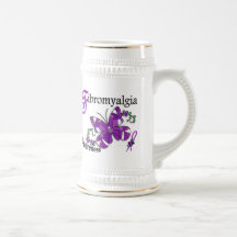 Fibromyalgia för målat glassfjäril 2 kaffe koppar