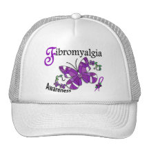 Fibromyalgia för målat glassfjäril 2 mesh kepsar