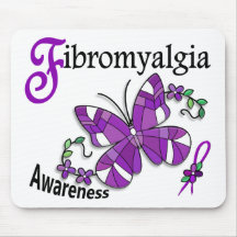 Fibromyalgia för målat glassfjäril 2 mus matta