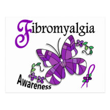 Fibromyalgia för målat glassfjäril 2 vykort