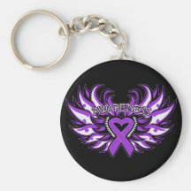 Fibromyalgiamedvetenhethjärta Wings.png Nyckel Ring