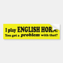 Fick ett problem med det, engelskt horn bildekal