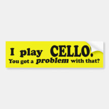 Fick ett problem med det, violoncell bildekaler