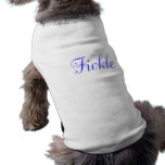 Fickle-blått Hund T-shirt