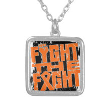 Fight The Fight Skin Cancer Motto Personalized Necklace