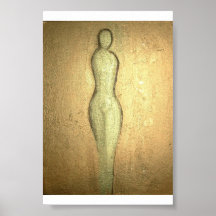 Figure - Gold - abstract - Philip Bowman Design Posterdrucke