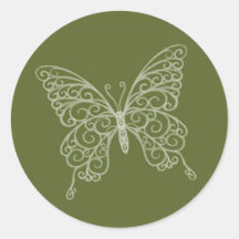Filigree fjärilsklistermärke