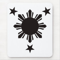 Filippinska grundläggande Sun och stjärnor - svart