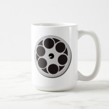 Filmen filmar rullen kaffe mugg