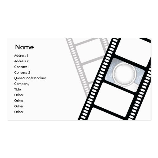 Filmstrip - affär visitkort mallar