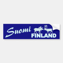 Finland älg- & renbildekal