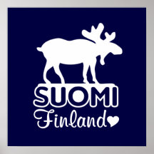 Finland älgaffisch