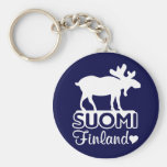 Finland älgkeychain nyckelring