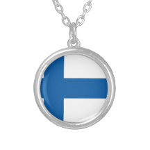 Finland Flag Personalized Necklace
