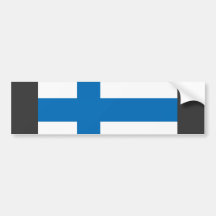 Finland flagga bildekal
