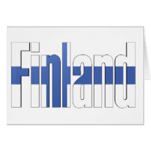 Finland flagga hälsningskort