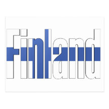 Finland flagga vykort