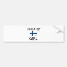 FINLAND FLICKA BILDEKAL