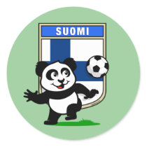 Finland fotbollPanda Runda Klistermärken