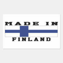 Finland gjorde i designer rektangelformat klistermärke