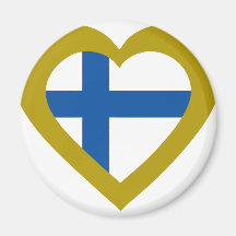finland-heart. kylskåpsnagnet