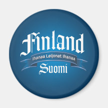 Finland Ihanaa Leijonat varv Kylskåpsnagnet