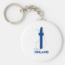 FINLAND KARTA NYCKEL RING