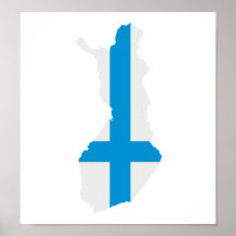 Finland kartaflagga affischer