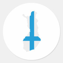 Finland kartaflagga klistermärke