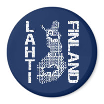 FINLAND KARTLÄGGER magneten - Lahti Magnet För Kylskåp