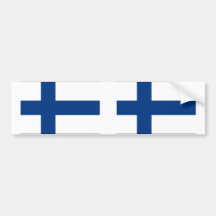 Finland med gränsen, Finland flagga Bildekal