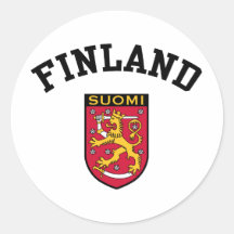 Finland Rund Klistermärke