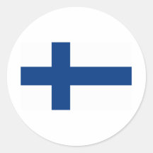 Finland Rund Klistermärke