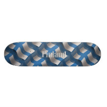Finland som vinkar flagga anpassad skate board