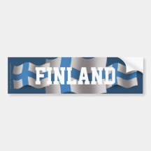 Finland som vinkar flagga bildekaler