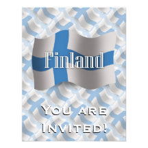 Finland som vinkar flagga anpassade inbjudningskort