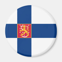 Finland statlig flaggamagnet kylskåpsnagnet