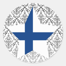 Finland stjärna klistermärke