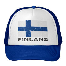Finland vintageflagga trucker keps